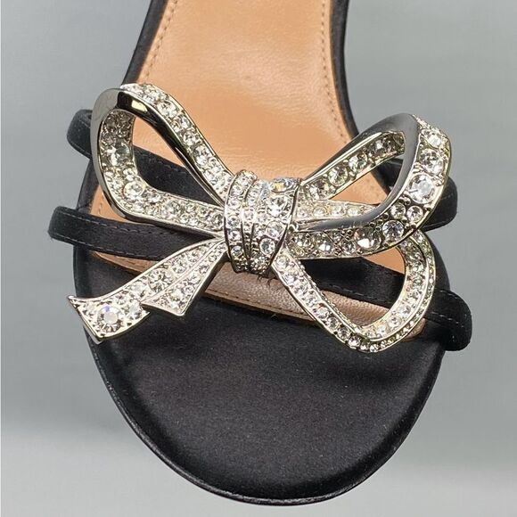 Aquazzura Babe 85mm Satin Crystal Bow Sandals size 36 - Picture 9 of 14